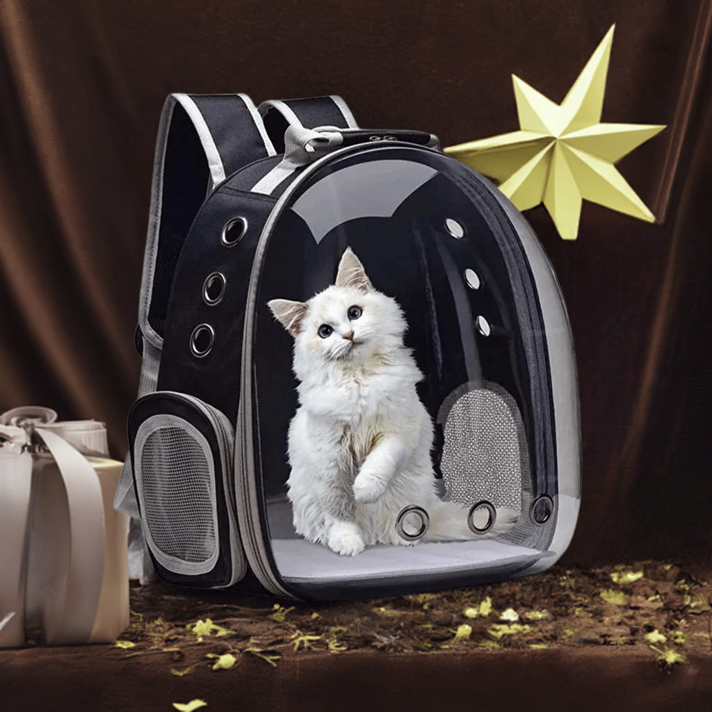 Backpack-carrier for cats, transparent capsule My/ Goods_for_Pets