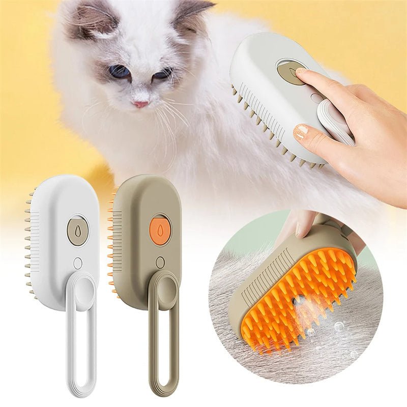 Cat Steam Brush Steamy Dog Brush 3 In 1 Electric Spray Cat Hair Brushes For Massage Pet Grooming Comb Hair Removal Combs Pet Products - My/ Goods_for_Pets