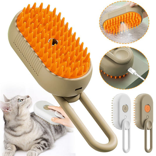 Cat Steam Brush Steamy Dog Brush 3 In 1 Electric Spray Cat Hair Brushes For Massage Pet Grooming Comb Hair Removal Combs Pet Products - My/ Goods_for_Pets