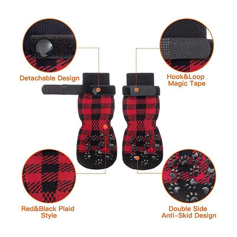 Christmas cute plaid warm socks knitted