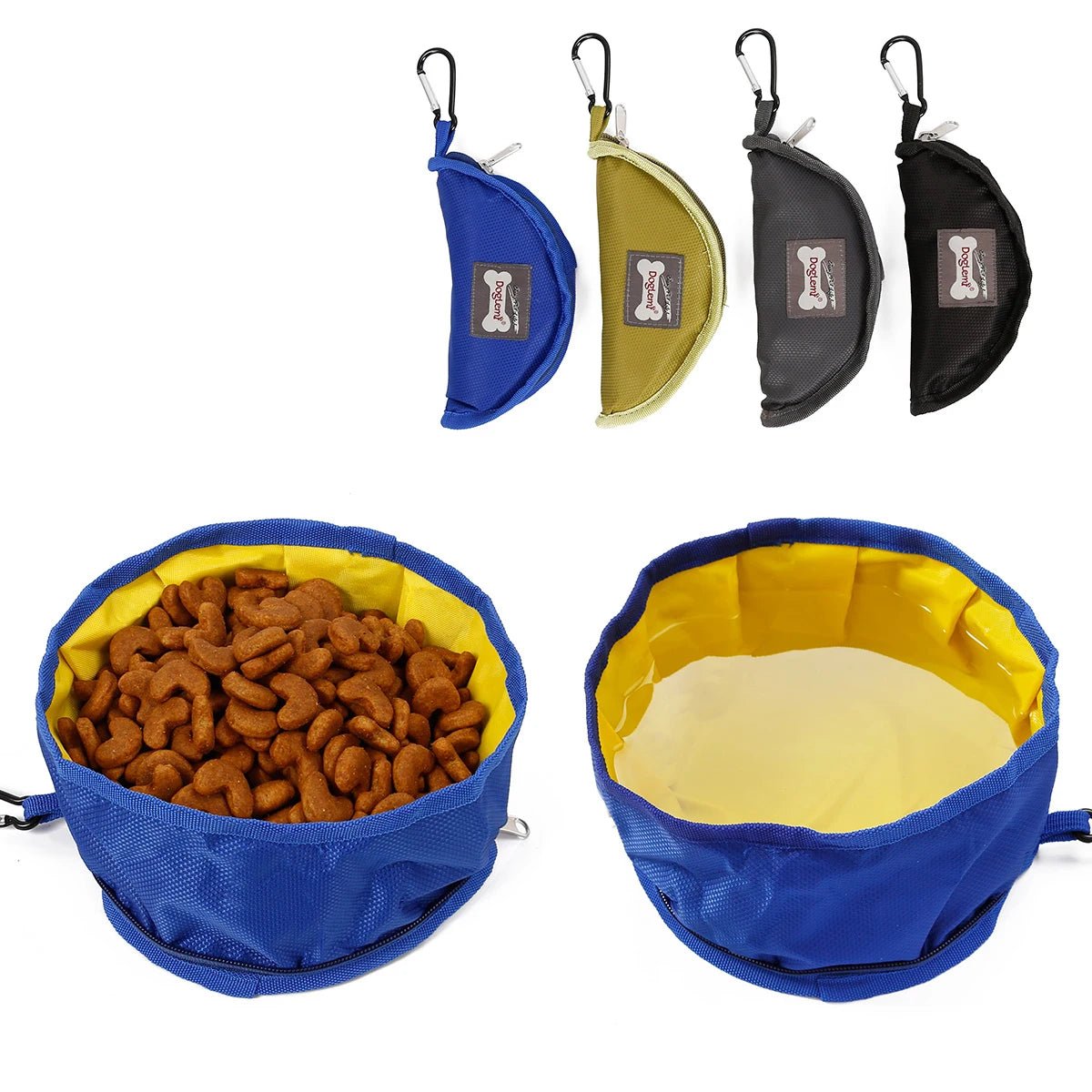 Collapsible water and dog food bowl