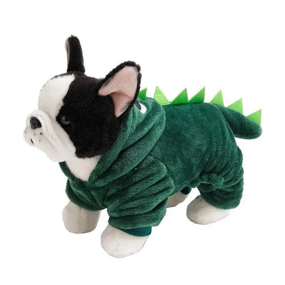 Dinosaur hoodies for cats and dogs. Soft warm clothes for animals for