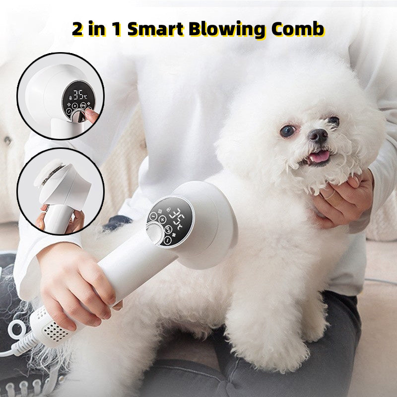 Smart Pet Hair Dryer Dog Golden Retriever Cat Grooming Hairdressing Blow & Comb Silent No Harm Pet Cleaning Supplies Pet Products - My/ Goods_for_Pets