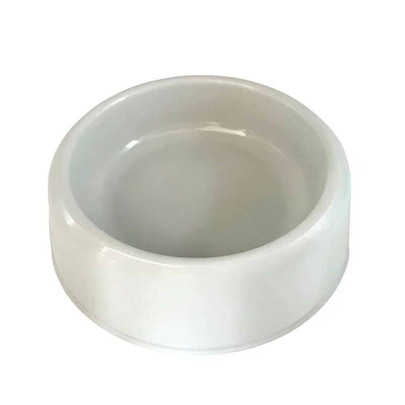 Pet Bowl Plastic Dog Cat Bowl Round Single Bowl Thickened