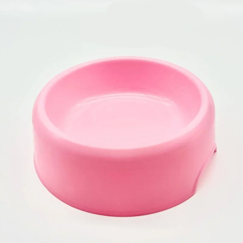 Pet Bowl Plastic Dog Cat Bowl Round Single Bowl Thickened