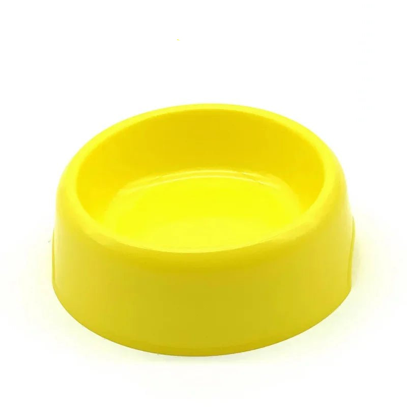 Pet Bowl Plastic Dog Cat Bowl Round Single Bowl Thickened