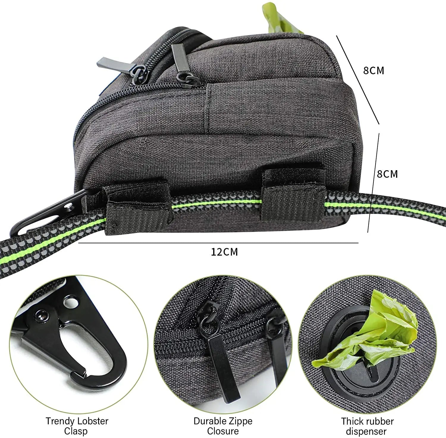 Portable multifunctional dog training bag and poop dispenser