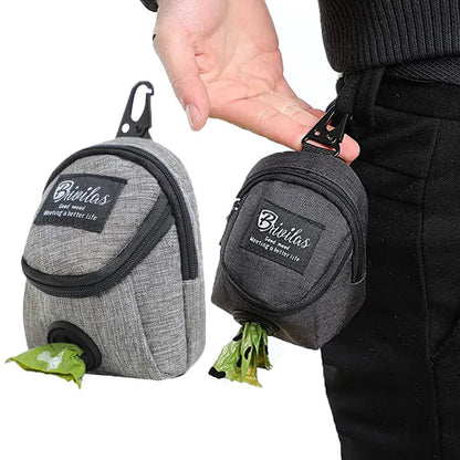 Portable multifunctional dog training bag and poop dispenser