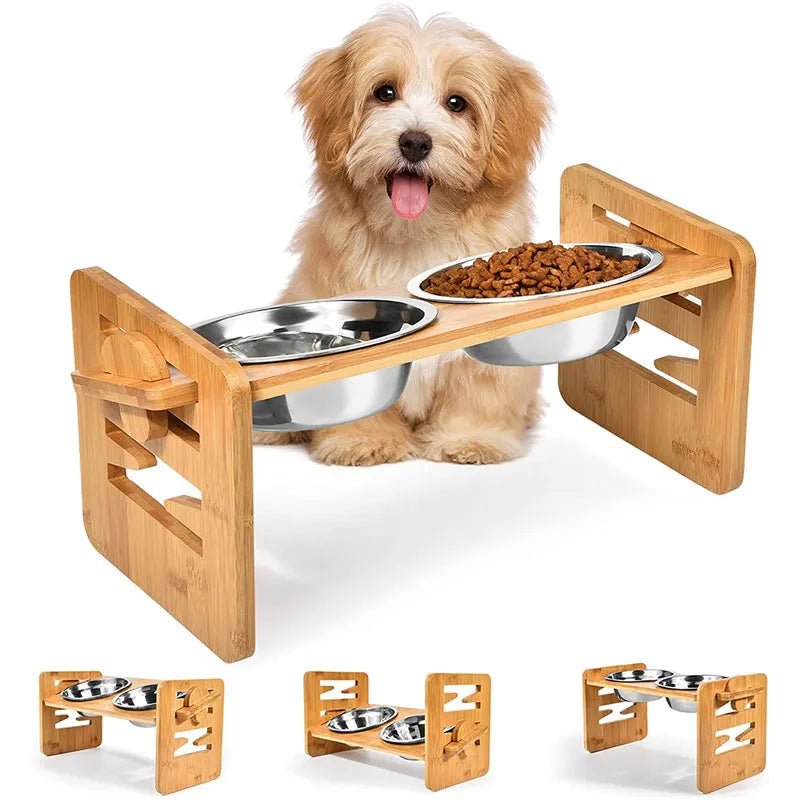 Raised Dog Taco Bowls with Adjustable Stand