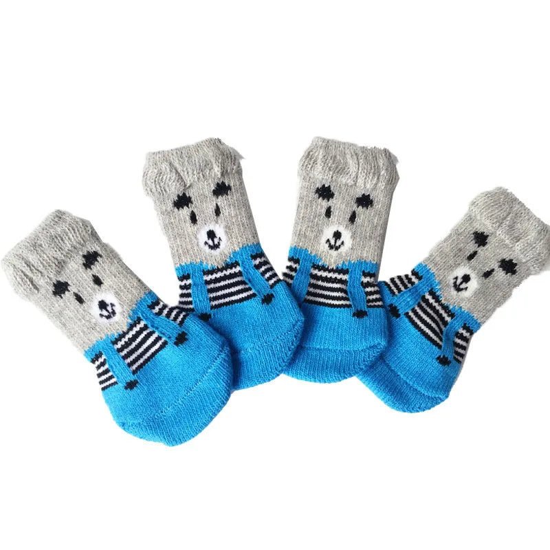 Warm Puppy Dog Shoes Soft Pet Knits Socks