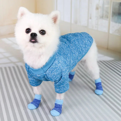 Warm Puppy Dog Shoes Soft Pet Knits Socks