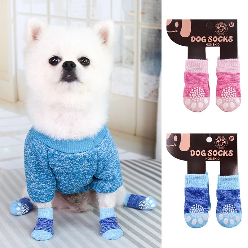 Warm Puppy Dog Shoes Soft Pet Knits Socks