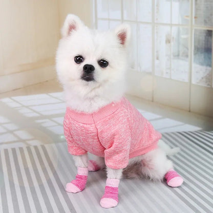 Warm Puppy Dog Shoes Soft Pet Knits Socks