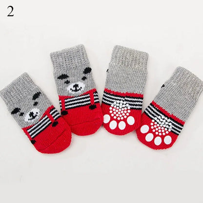 Warm Puppy Dog Shoes Soft Pet Knits Socks