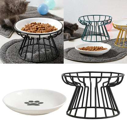 Water bowl with stand for cats and dogs