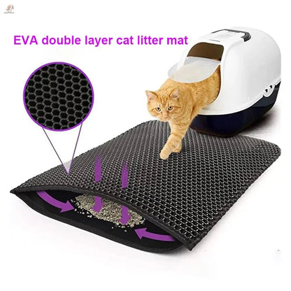 Waterproof EVA double-layer cat litter mat